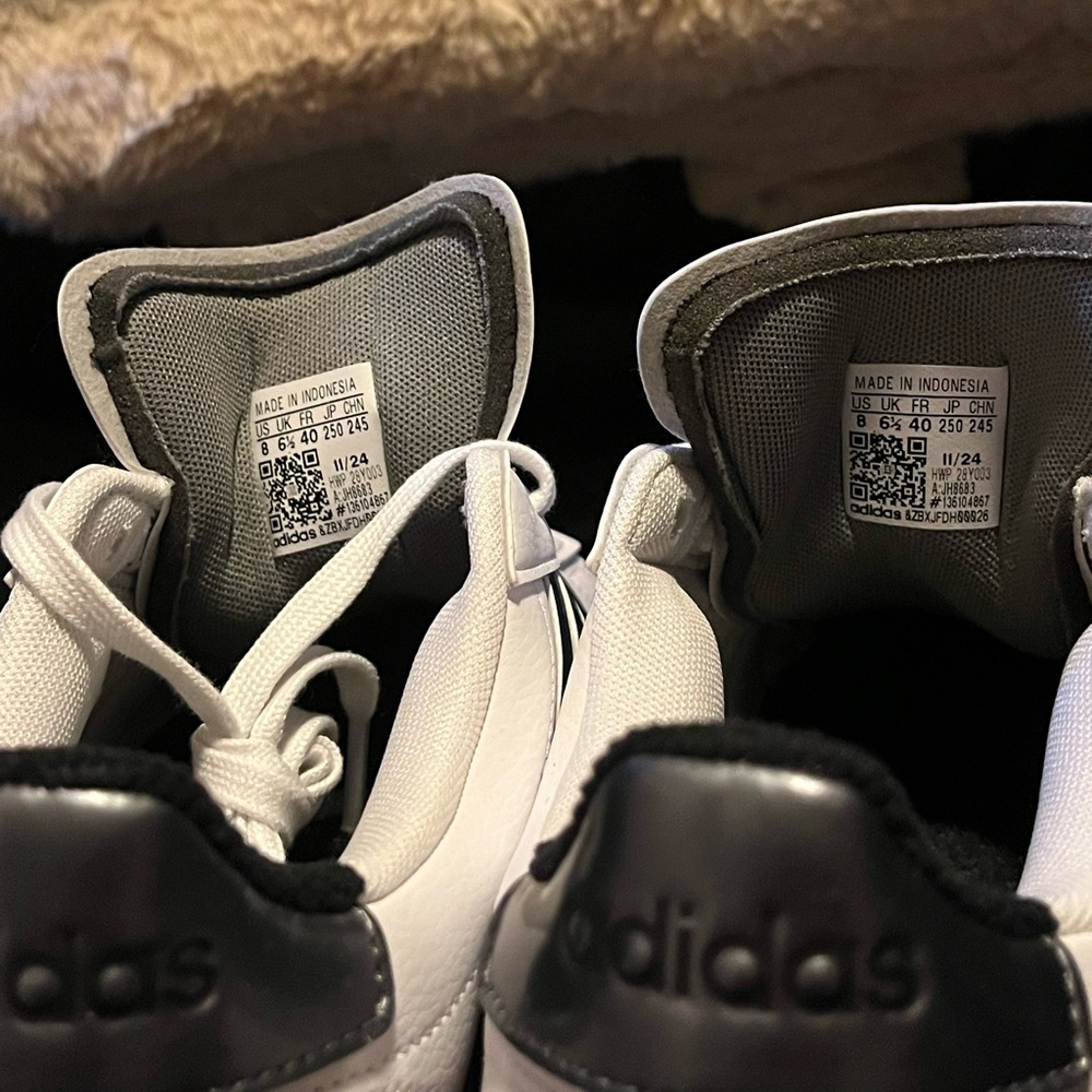 adidas White and Black Sneakers - Picture 8 of 10
